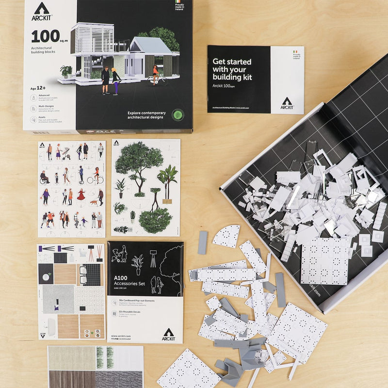 Bundle kit of 10 Arckit 100 sqm. Architectural Model Building Kits & Building Plates