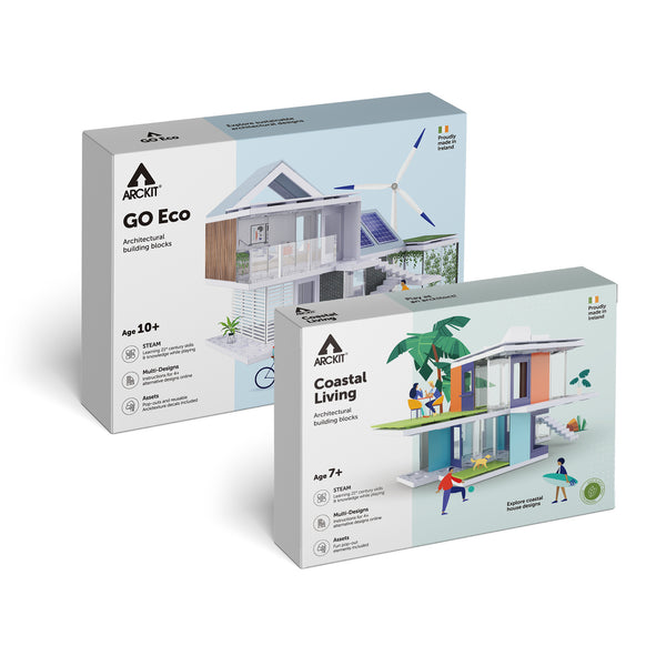 Bundle kit with Arckit GO Eco and Coastal Living Architectural Model Kits