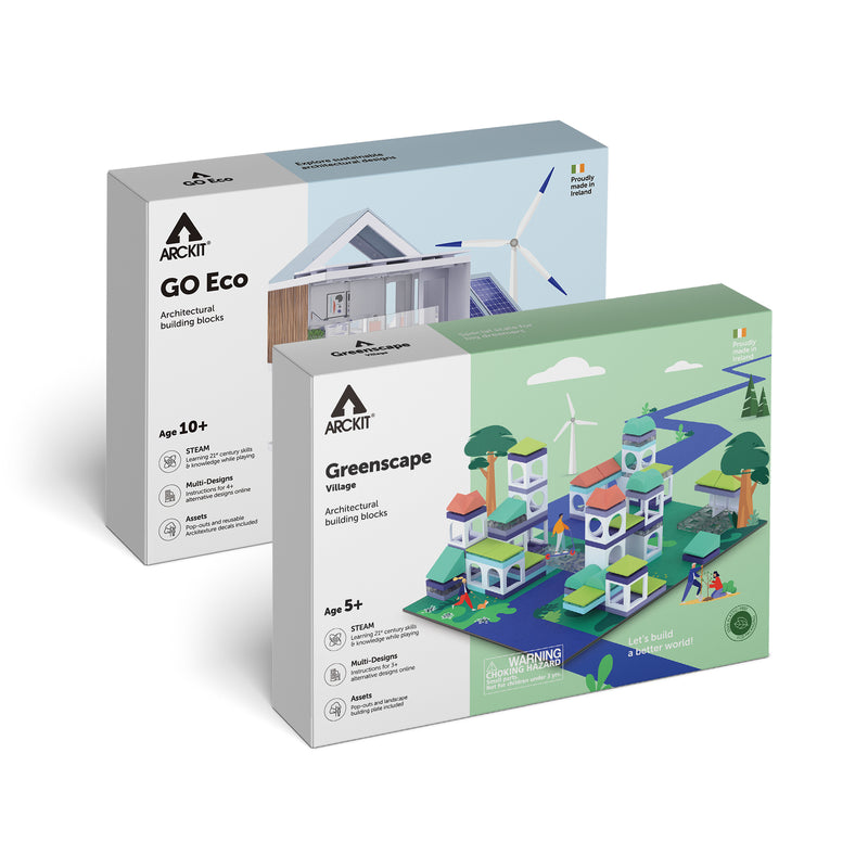 Bundle kit with Arckit GO Eco and Greenscape Village Architectural Model Kits