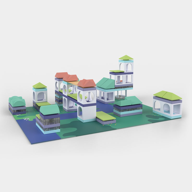 Bundle kit of 12 Arckit Greenscape Village Model House Kits & Building Plates