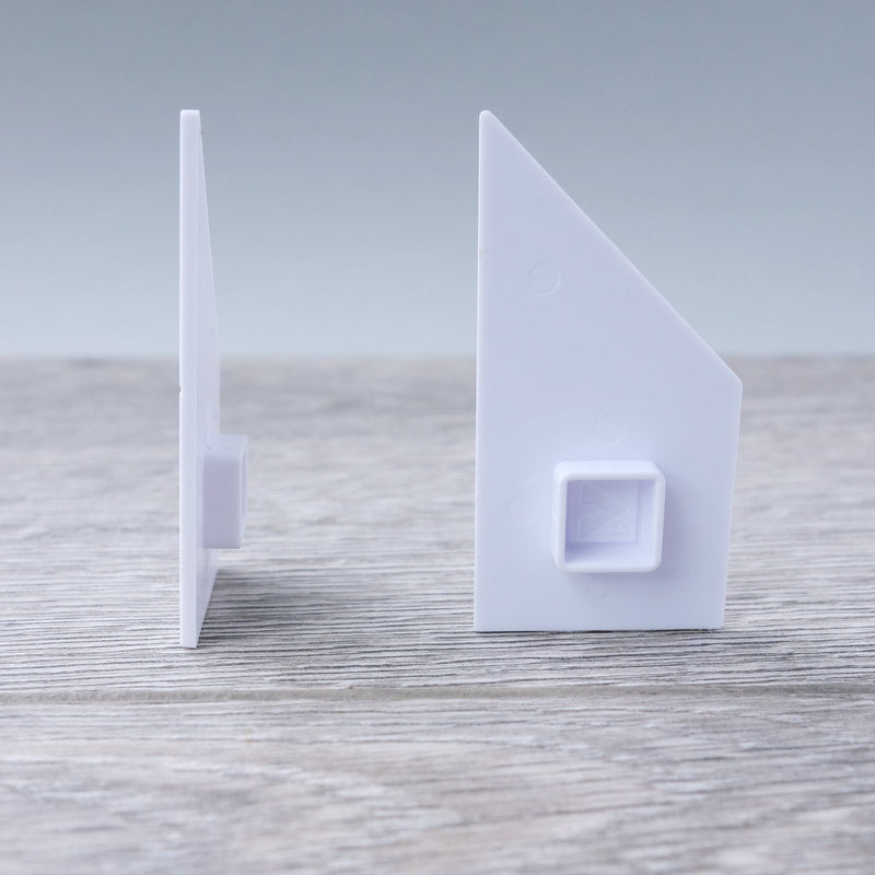 One-by-Two White Right Angled Smooth Finish Floor or Roof Tile 5.06