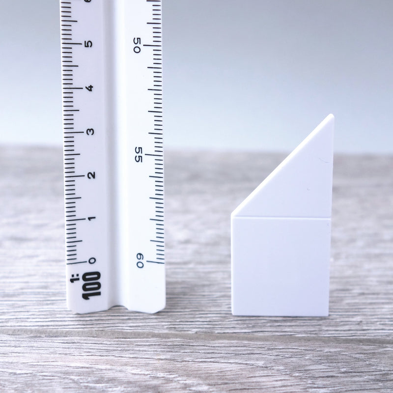 One-by-Two White Right Angled Smooth Finish Floor or Roof Tile 5.06