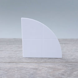 Two-by-Two White Curved Smooth Finish Floor or Roof Tiles 5.07