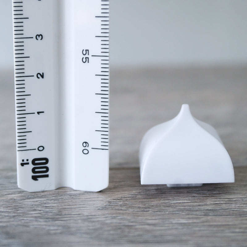 One-by-One White Dome Square Shaped Tile 6.10