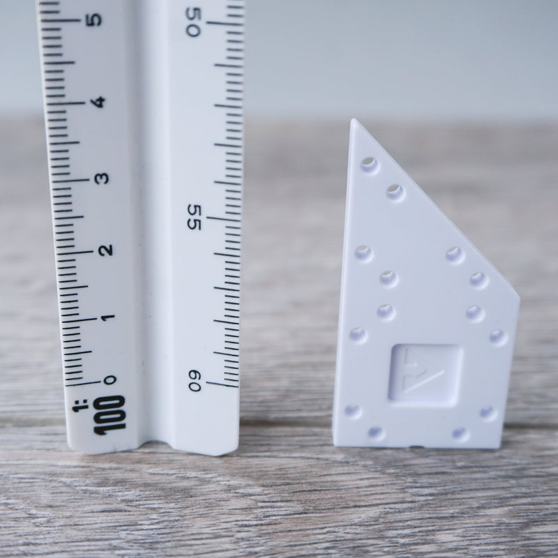One-by-Two White Left Angled Floor or Roof 1.08