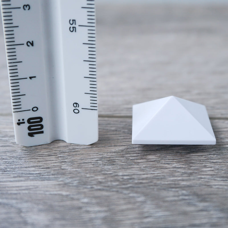 One-by-One White Pyramid Shaped Tile 6.05